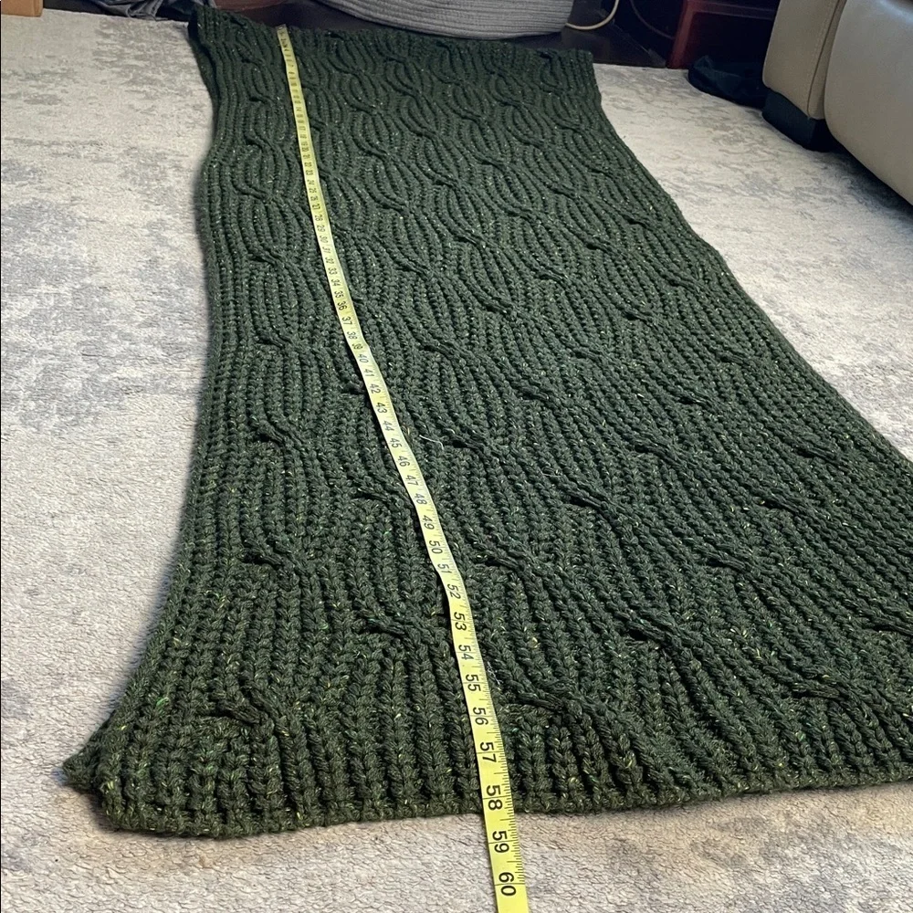 New Gentryportofino Chunky Knit Scarf Green Oversized Unisex